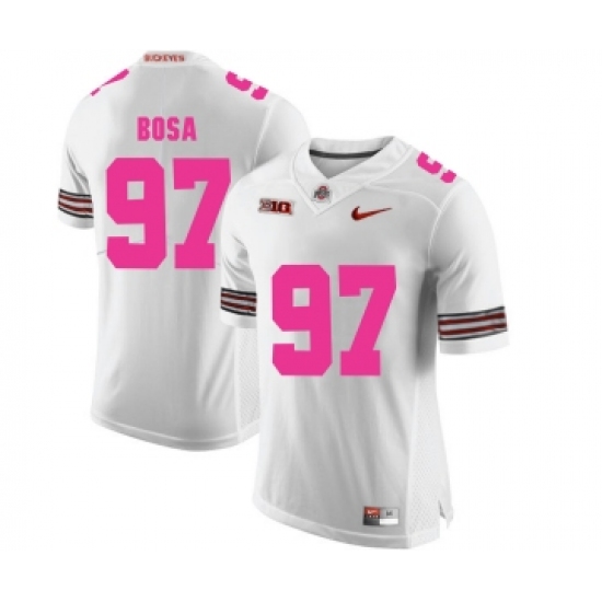 Ohio State Buckeyes 97 Joey Bosa White 2018 Breast Cancer Awareness College Football Jersey