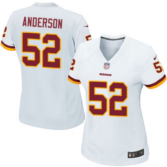 Women's Nike Washington Redskins 52 Ryan Anderson Game White NFL Jersey