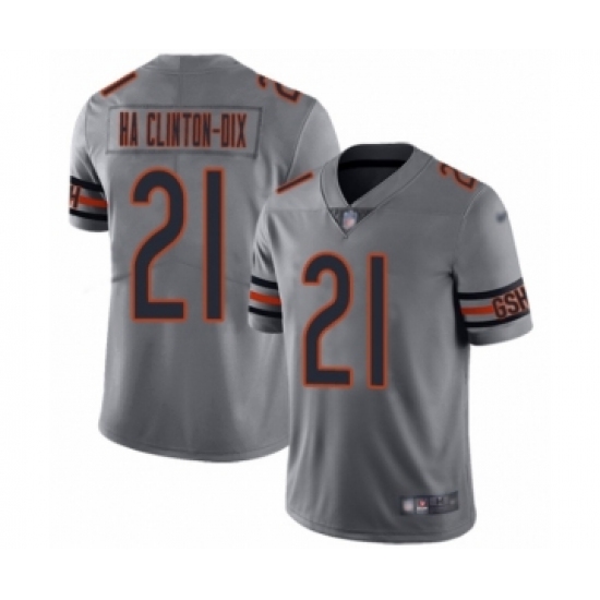 Women's Chicago Bears 21 Ha Clinton-Dix Limited Silver Inverted Legend Football Jersey