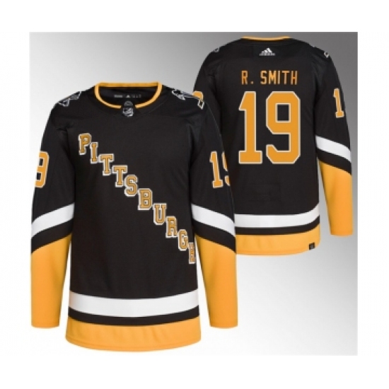 Men's Pittsburgh Penguins 19 Reilly Smith Black Stitched Jersey