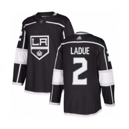 Men's Los Angeles Kings 2 Paul LaDue Authentic Black Home Hockey Jersey