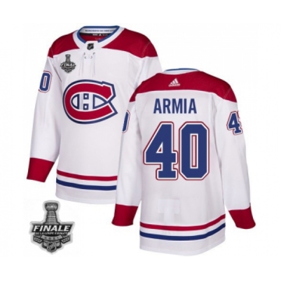 Men's Adidas Canadiens 40 Joel Armia White Road Authentic 2021 Stanley Cup Jersey
