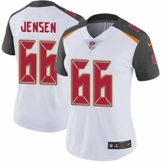 Women's Nike Tampa Bay Buccaneers 66 Ryan Jensen White Vapor Untouchable Limited Player NFL Jersey