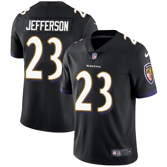 Men's Nike Baltimore Ravens 23 Tony Jefferson Black Alternate Vapor Untouchable Limited Player NFL Jersey