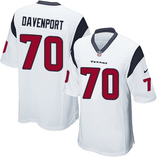 Men's Nike Houston Texans 70 Julien Davenport Game White NFL Jersey