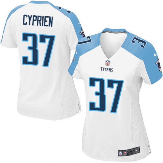 Women's Nike Tennessee Titans 37 Johnathan Cyprien Game White NFL Jersey