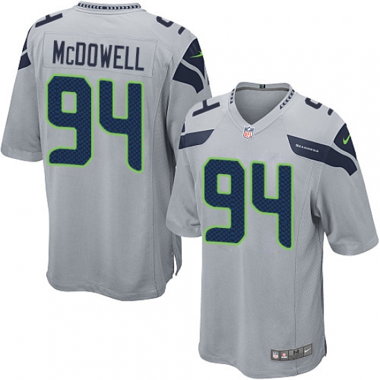 Men's Nike Seattle Seahawks 94 Malik McDowell Game Grey Alternate NFL Jersey