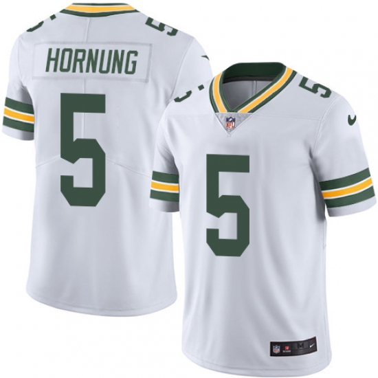 Men's Nike Green Bay Packers 5 Paul Hornung White Vapor Untouchable Limited Player NFL Jersey