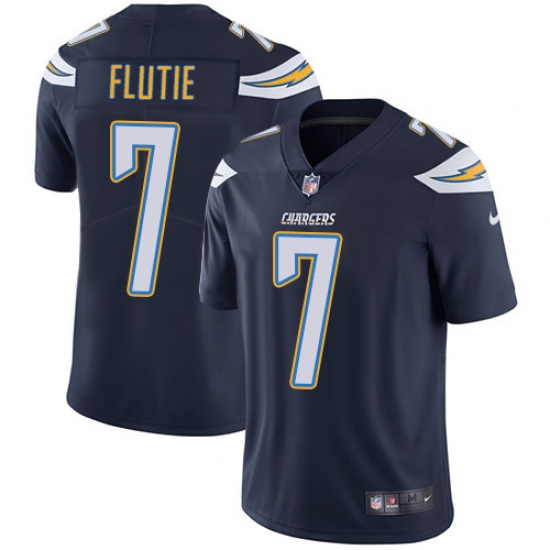 Youth Nike Los Angeles Chargers 7 Doug Flutie Navy Blue Team Color Vapor Untouchable Limited Player NFL Jersey