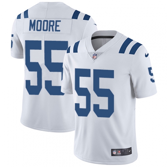 Men's Nike Indianapolis Colts 55 Skai Moore White Vapor Untouchable Limited Player NFL Jersey