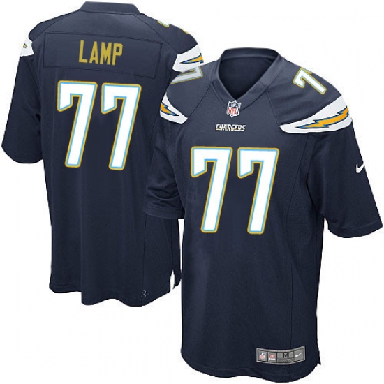 Men's Nike Los Angeles Chargers 77 Forrest Lamp Game Navy Blue Team Color NFL Jersey