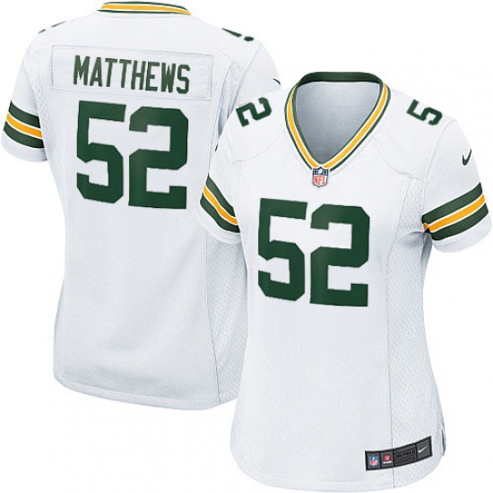 Women's Nike Green Bay Packers 52 Clay Matthews Game White NFL Jersey