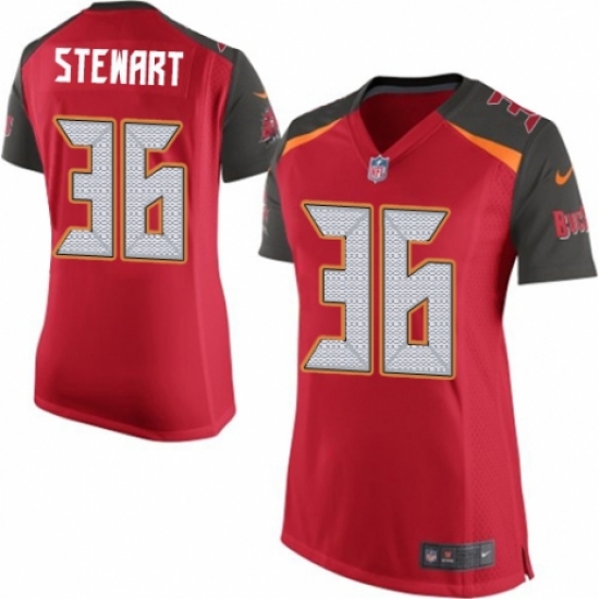 Women's Nike Tampa Bay Buccaneers 36 M.J. Stewart Game Red Team Color NFL Jersey