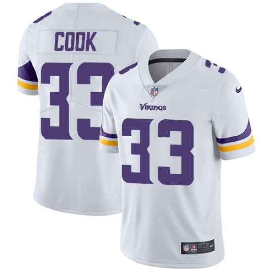 Men's Nike Minnesota Vikings 33 Dalvin Cook White Vapor Untouchable Limited Player NFL Jersey