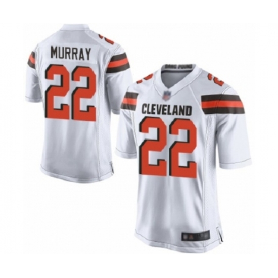 Men's Cleveland Browns 22 Eric Murray Game White Football Jersey