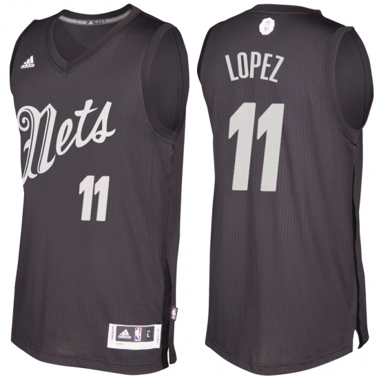 Men's Brooklyn Nets 11 Brook Lopez Black 2016-2017 Christmas Day NBA Swingman Jersey