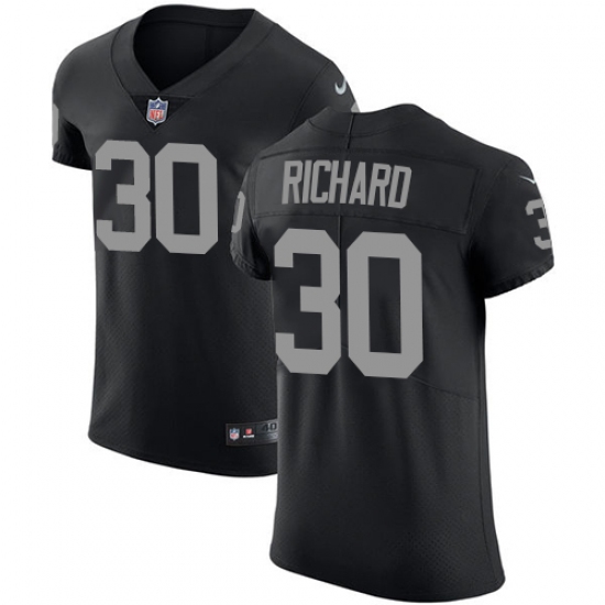 Men's Nike Oakland Raiders 30 Jalen Richard Black Team Color Vapor Untouchable Elite Player NFL Jersey