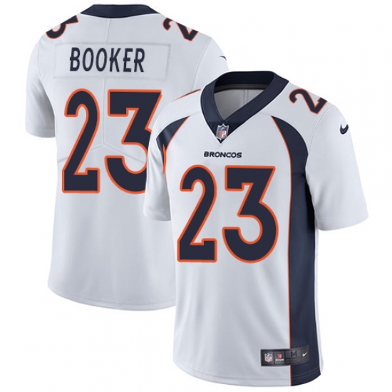 Youth Nike Denver Broncos 23 Devontae Booker Elite White NFL Jersey