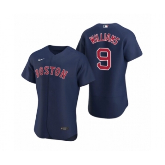 Men's Boston Red Sox 9 Ted Williams Nike Navy Authentic 2020 Alternate Jersey