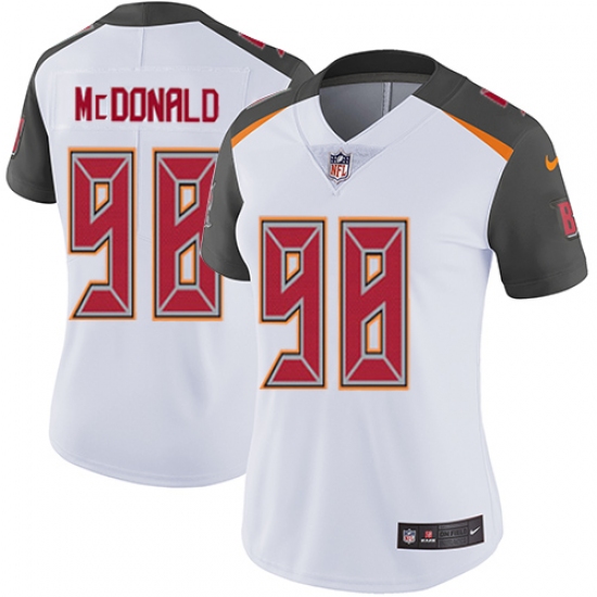 Women's Nike Tampa Bay Buccaneers 98 Clinton McDonald White Vapor Untouchable Limited Player NFL Jersey