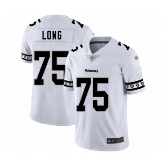 Men's Oakland Raiders 75 Howie Long White Team Logo Fashion Limited Football Jersey