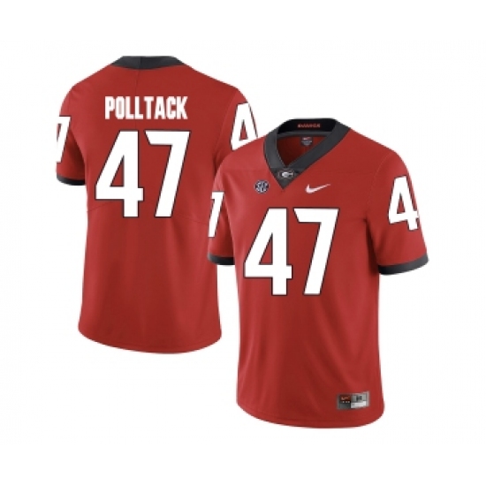 Georgia Bulldogs 47 David Pollack Red College Football Jersey