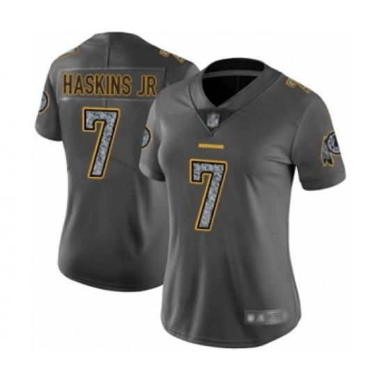 Women's Washington Redskins 7 Dwayne Haskins Limited Gray Static Fashion Football Jersey