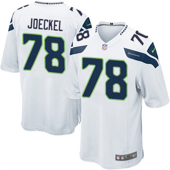 Men's Nike Seattle Seahawks 78 Luke Joeckel Game White NFL Jersey