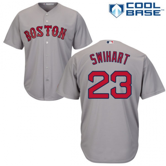 Youth Majestic Boston Red Sox 23 Blake Swihart Replica Grey Road Cool Base MLB Jersey