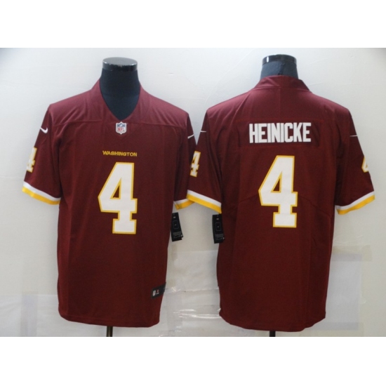 Men's Washington Football Team 4 Taylor Heinicke Nike Burgundy Limited Jersey