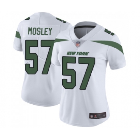 Women's New York Jets 57 C.J. Mosley White Vapor Untouchable Limited Player Football Jersey