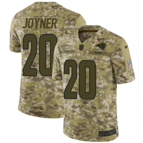 Youth Nike Los Angeles Rams 20 Lamarcus Joyner Limited Camo 2018 Salute to Service NFL Jersey