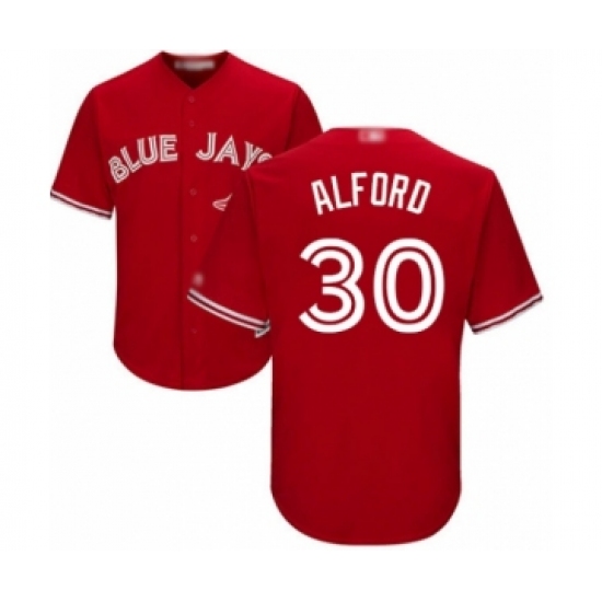 Youth Toronto Blue Jays 30 Anthony Alford Authentic Scarlet Alternate Baseball Player Jersey