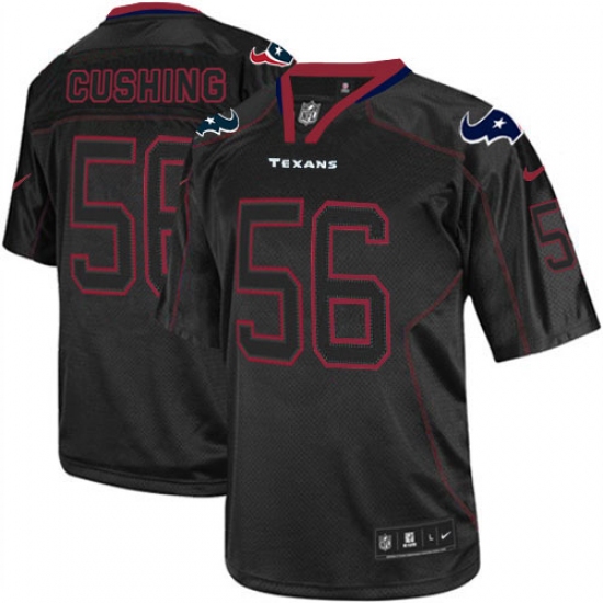 Men's Nike Houston Texans 56 Brian Cushing Elite Lights Out Black NFL Jersey