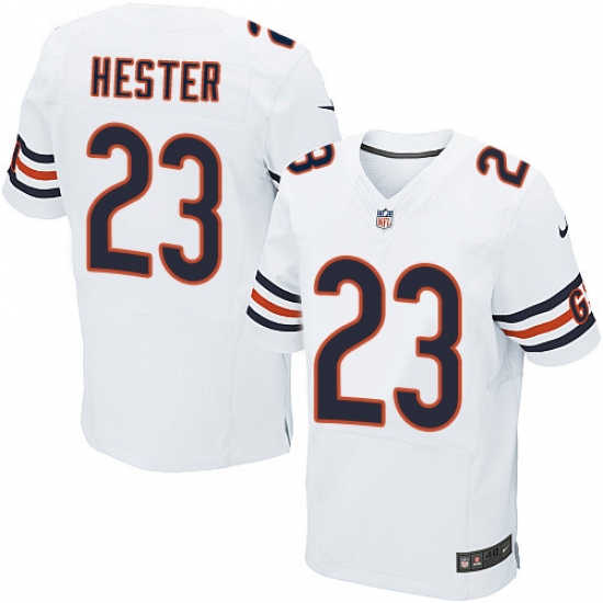 Men's Nike Chicago Bears 23 Devin Hester Elite White NFL Jersey