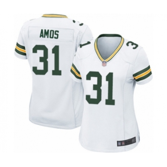 Women's Green Bay Packers 31 Adrian Amos Game White Football Jersey