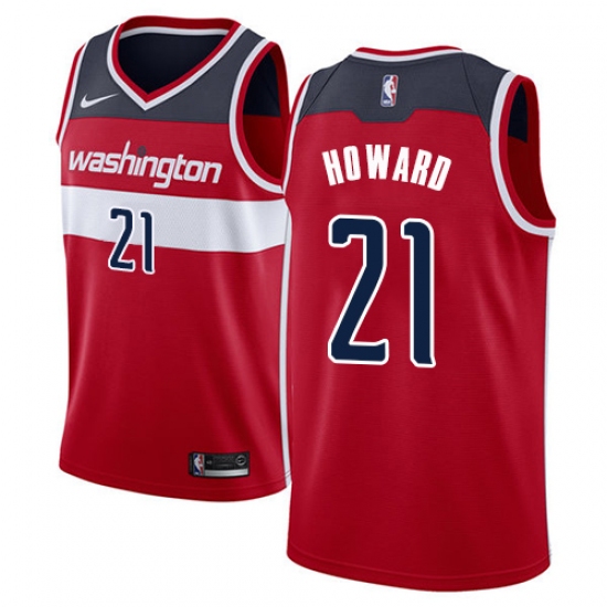 Men's Nike Washington Wizards 21 Dwight Howard Swingman Red NBA Jersey - Icon Edition