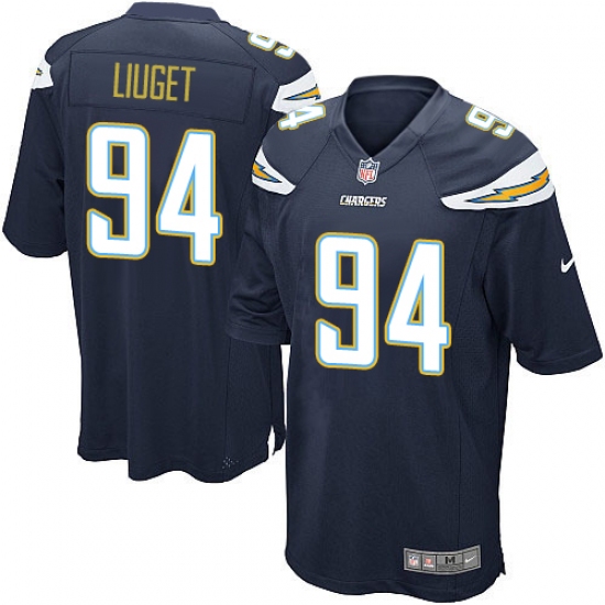 Men's Nike Los Angeles Chargers 94 Corey Liuget Game Navy Blue Team Color NFL Jersey