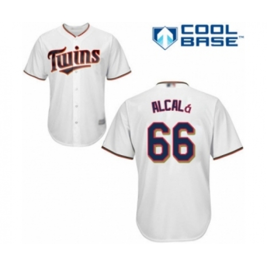 Youth Minnesota Twins 66 Jorge Alcala Authentic White Home Cool Base Baseball Player Jersey