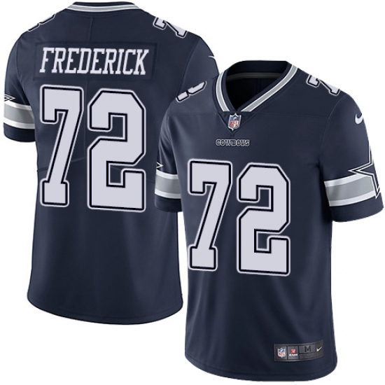 Men's Nike Dallas Cowboys 72 Travis Frederick Navy Blue Team Color Vapor Untouchable Limited Player NFL Jersey