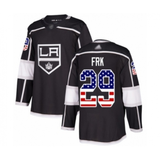 Youth Los Angeles Kings 29 Martin Frk Authentic Black USA Flag Fashion Hockey Jersey