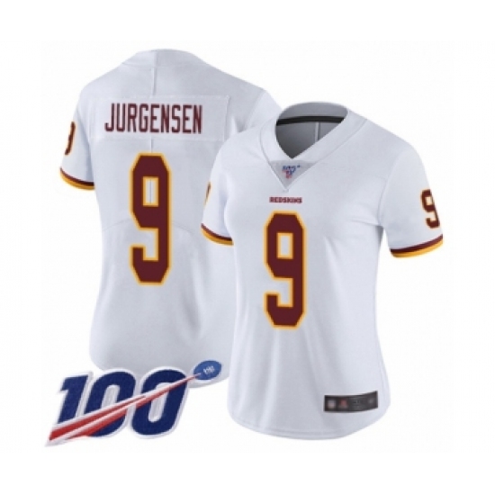 Women's Washington Redskins 9 Sonny Jurgensen White Vapor Untouchable Limited Player 100th Season Football Jersey