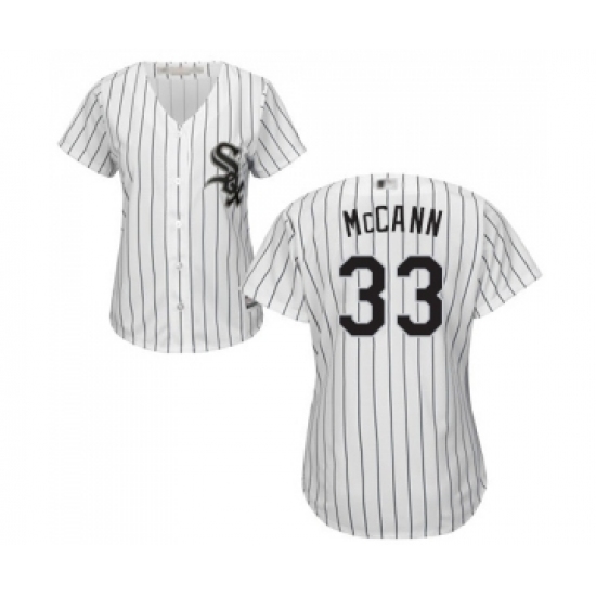 Women's Chicago White Sox 33 James McCann Replica White Home Cool Base Baseball Jersey