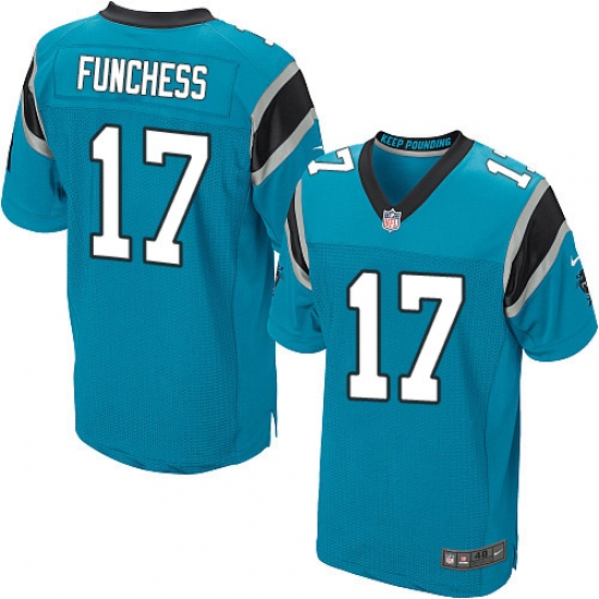 Men's Nike Carolina Panthers 17 Devin Funchess Elite Blue Alternate NFL Jersey