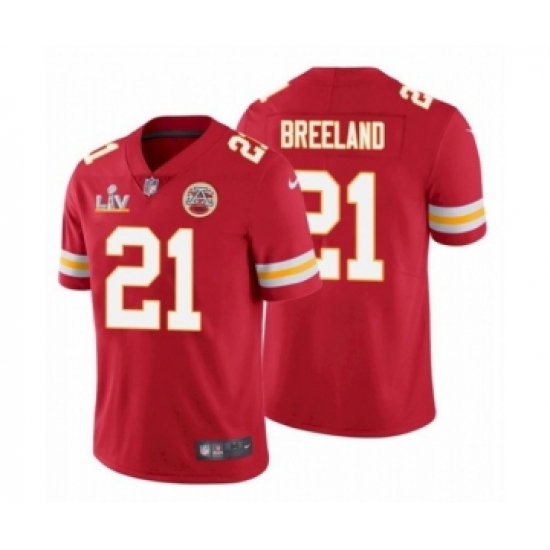 Women'sKansas City Chiefs 21 Bashaud Breeland Red 2021 Super Bowl LV Jersey