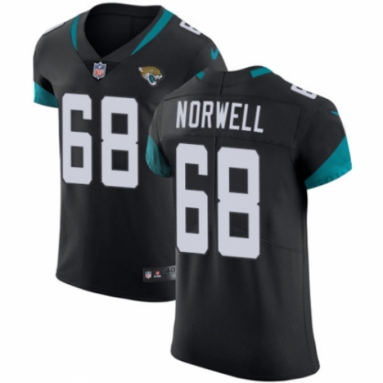 Men's Nike Jacksonville Jaguars 68 Andrew Norwell Teal Green Team Color Vapor Untouchable Elite Player NFL Jersey