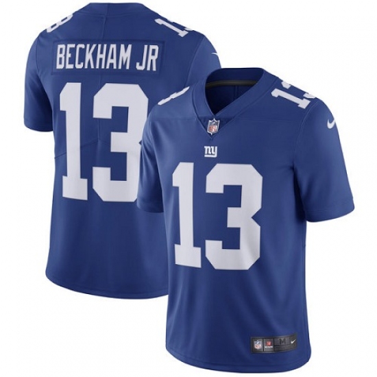 Men's Nike New York Giants 13 Odell Beckham Jr Royal Blue Team Color Vapor Untouchable Limited Player NFL Jersey