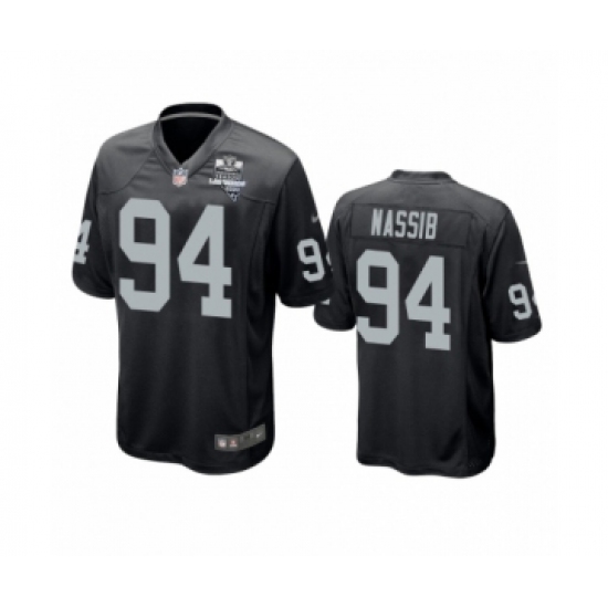 Men's Oakland Raiders 94 Carl Nassib Black 2020 Inaugural Season Game Jersey