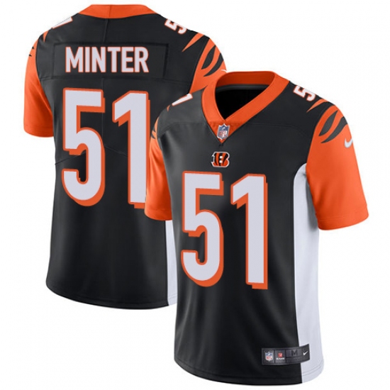 Youth Nike Cincinnati Bengals 51 Kevin Minter Elite Black Team Color NFL Jersey