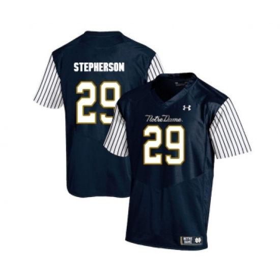 Notre Dame Fighting Irish 29 Kevin Stepherson Navy College Football Jersey